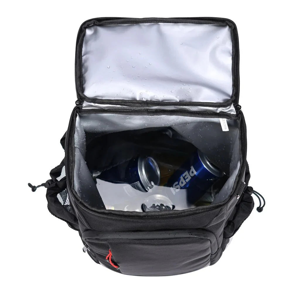 Durable cooler backpack with bottle opener for trips and camping