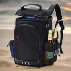 Durable cooler backpack with bottle opener for trips and camping