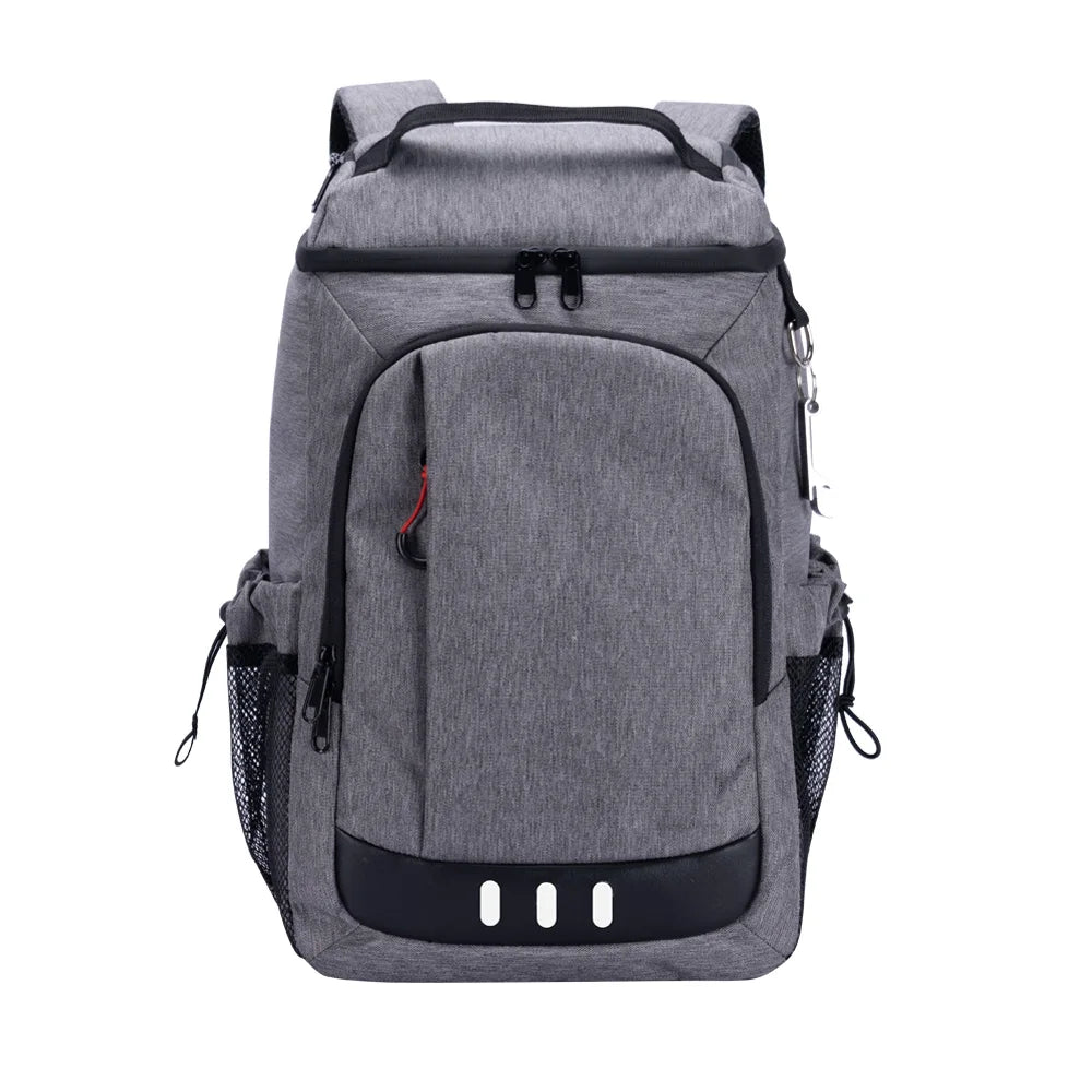 Durable cooler backpack with bottle opener for trips and camping
