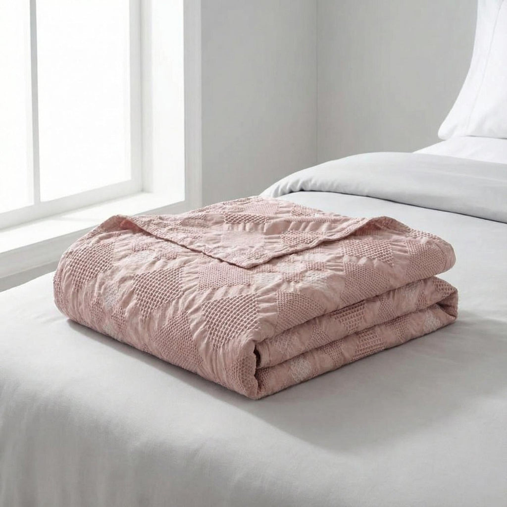 Pamut jákómintás takaró otthoni díszítéshez