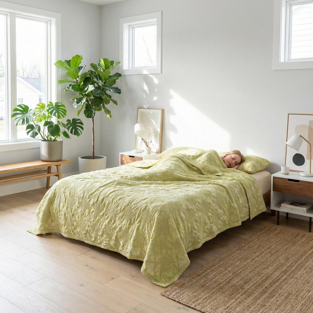 Pamut jákómintás takaró otthoni díszítéshez