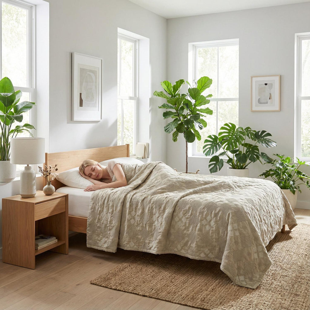 Pamut jákómintás takaró otthoni díszítéshez