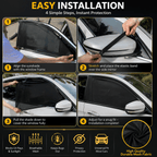 Protective net for vehicle windows with clear outside view