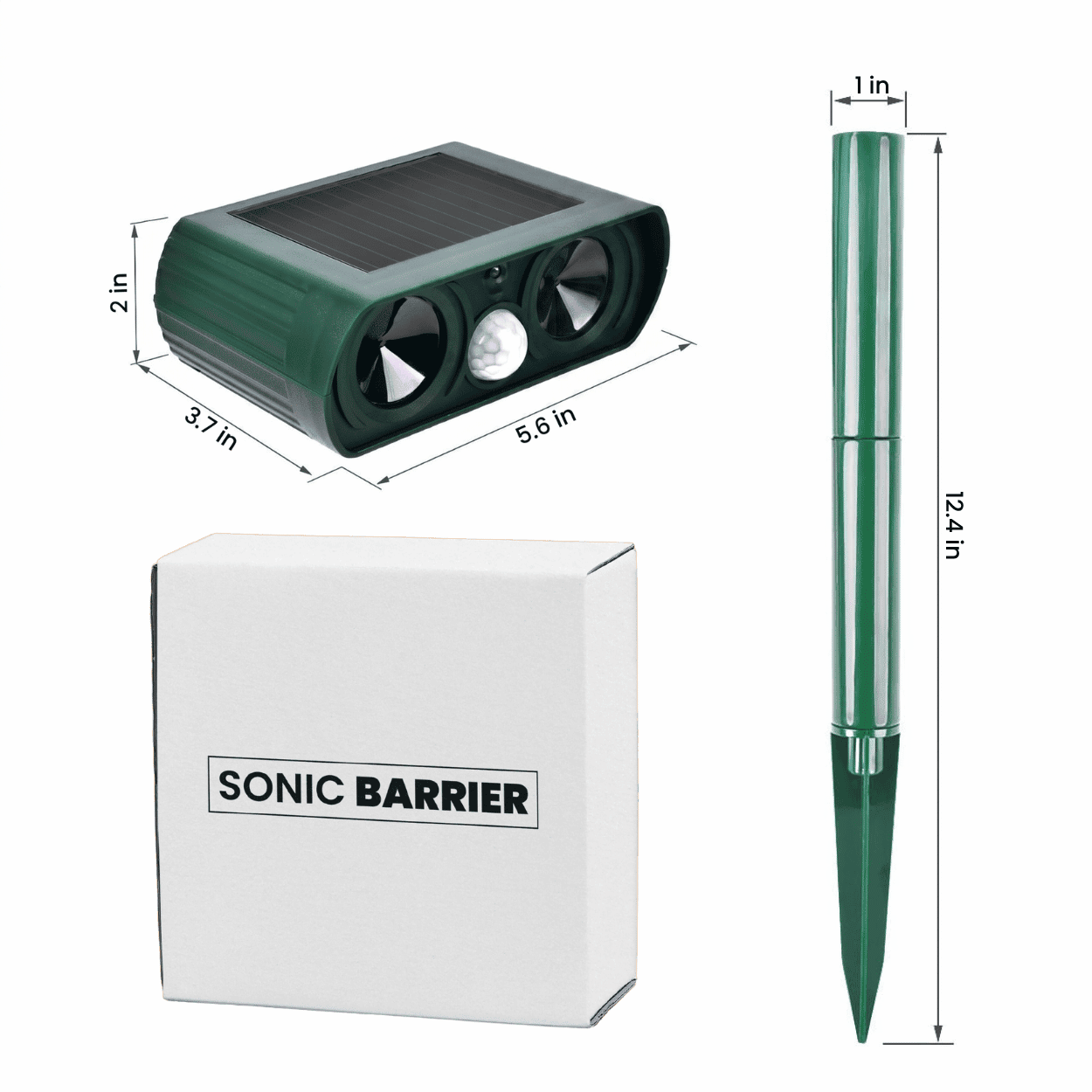 Solar Motion-Activated Dog Deterrent for Yards, Driveways & Outdoor Spaces