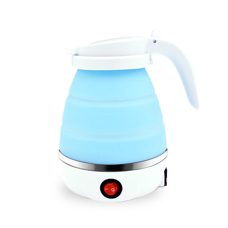 Portable Silica Gel Travel Kettle With Foldable Design, Universal Plug For On The Go