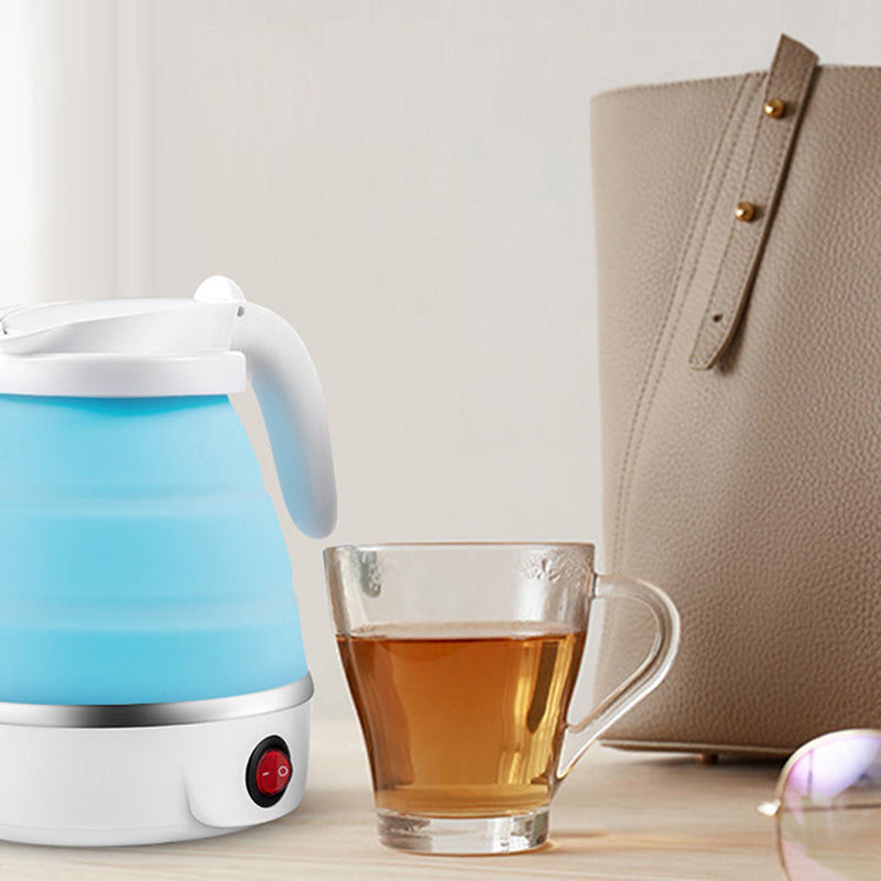 Portable Silica Gel Travel Kettle With Foldable Design, Universal Plug For On The Go