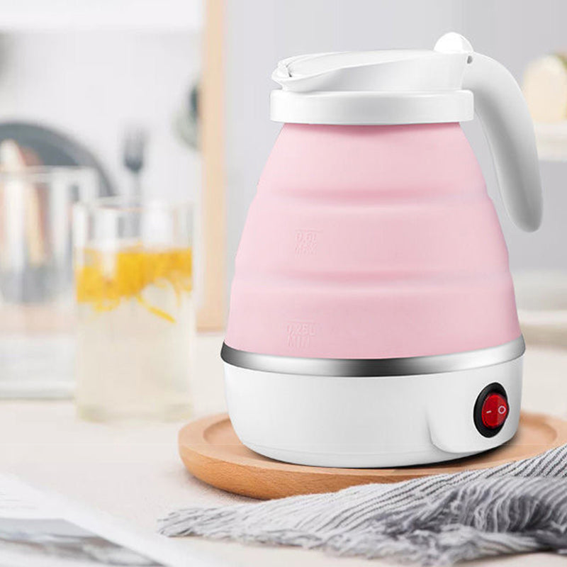 Portable Silica Gel Travel Kettle With Foldable Design, Universal Plug For On The Go