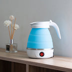 Portable Silica Gel Travel Kettle With Foldable Design, Universal Plug For On The Go
