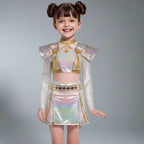 Kpop Halloween Costume Girls Holographic Outfit
