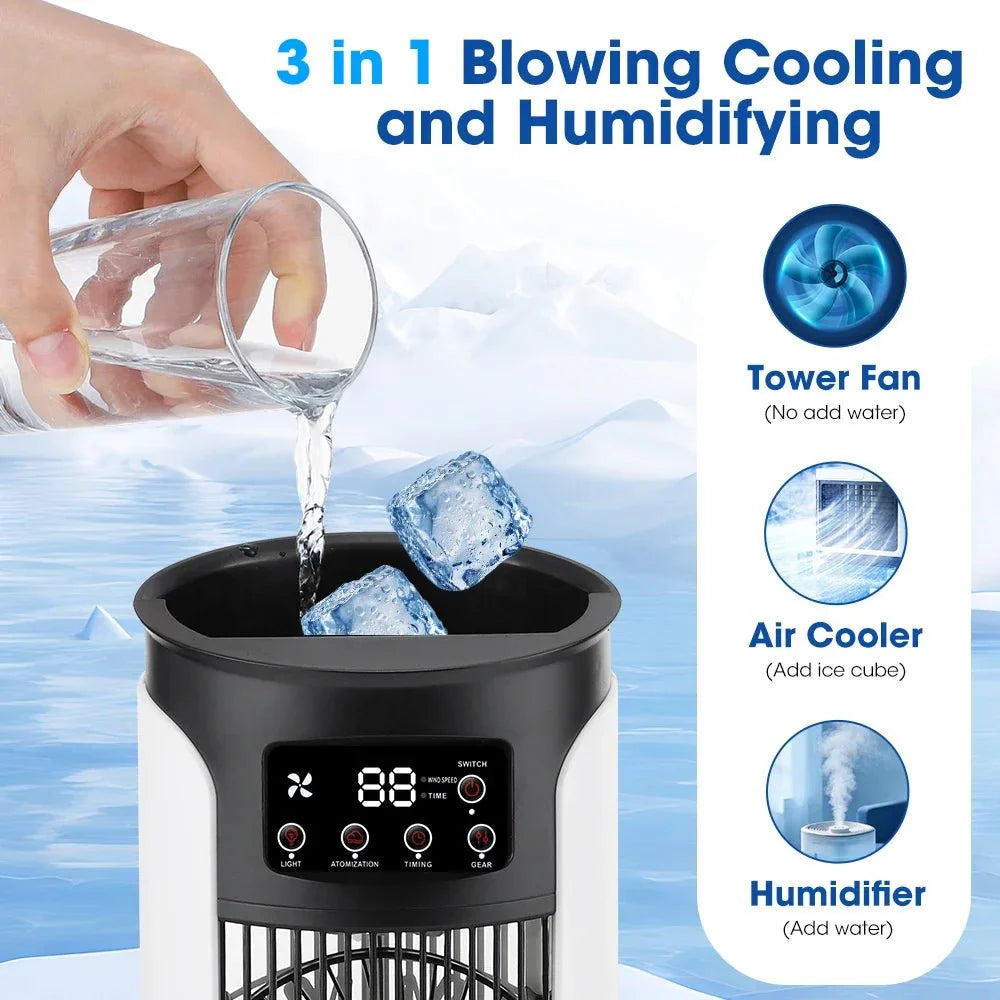 3-in-1 air cooler for refreshment and comfort
