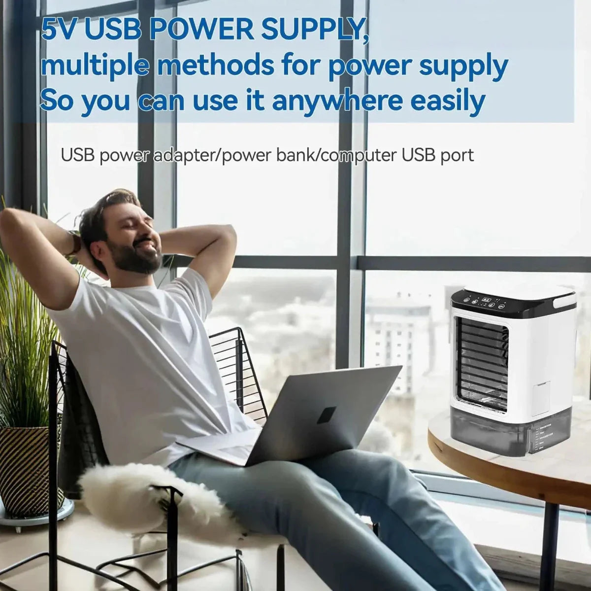 Portable air cooler for refreshing comfort on hot days