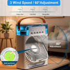 Compact Mini Air Cooler with 3 Speeds and Spray Function