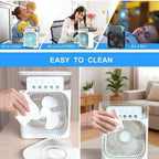 Compact Mini Air Cooler with 3 Speeds and Spray Function