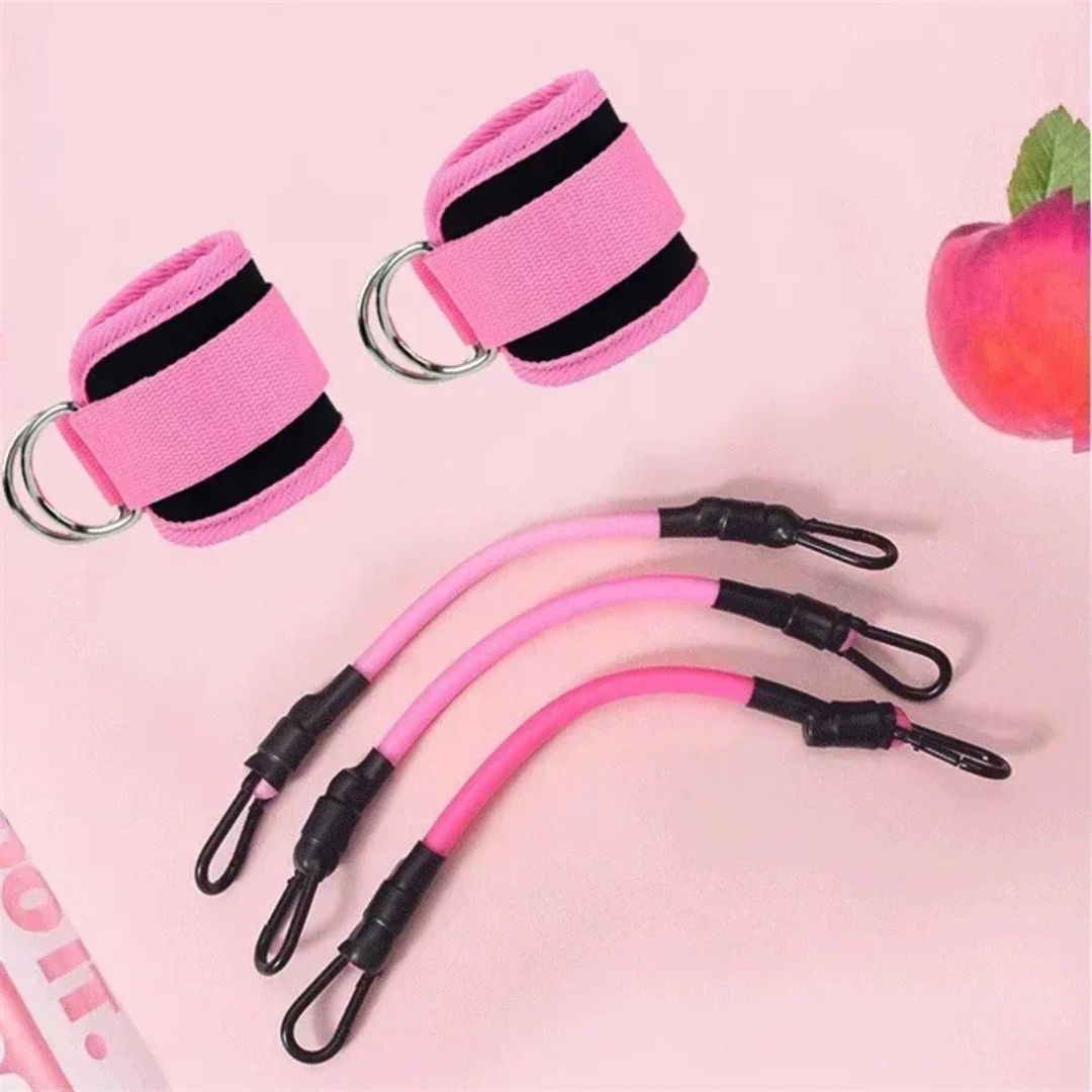 Ankle Strap Booty Trainer With Adjustable Resistance Bands For Glutes And Legs