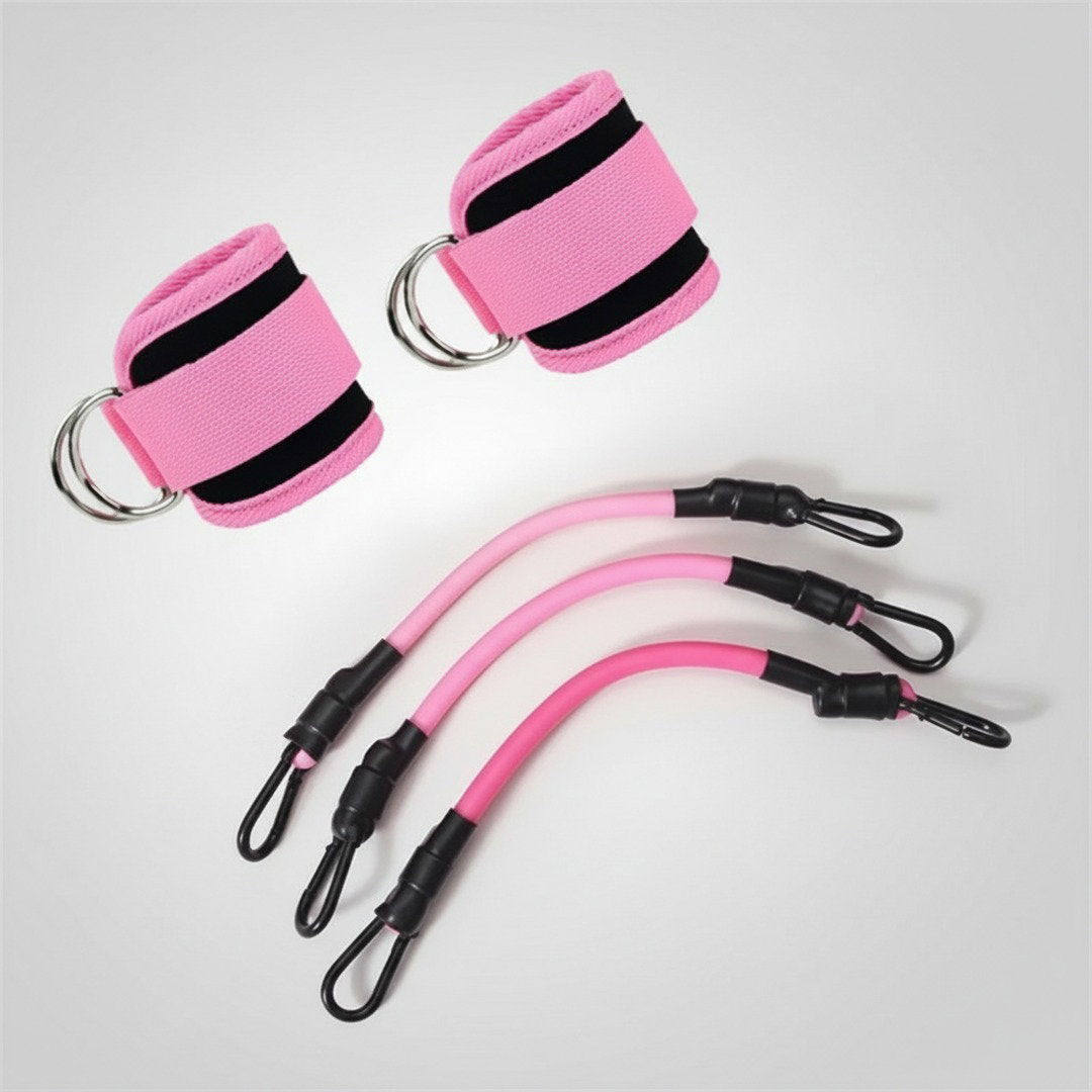 Ankle Strap Booty Trainer With Adjustable Resistance Bands For Glutes And Legs