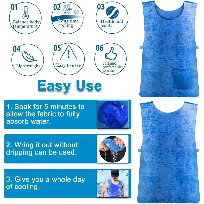 Cooling vest for refreshing comfort in summer heat