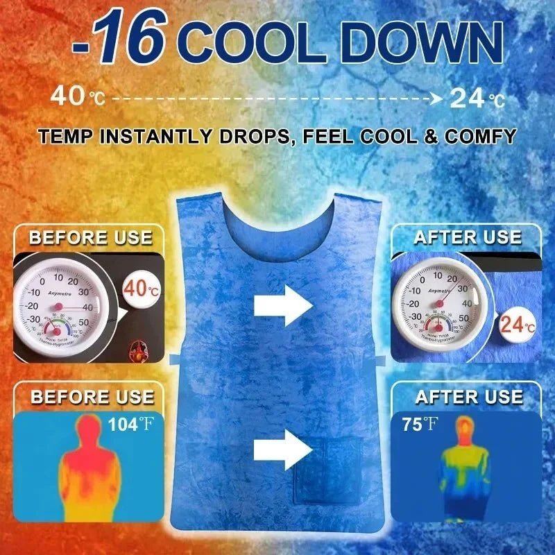 Cooling vest for refreshing comfort in summer heat