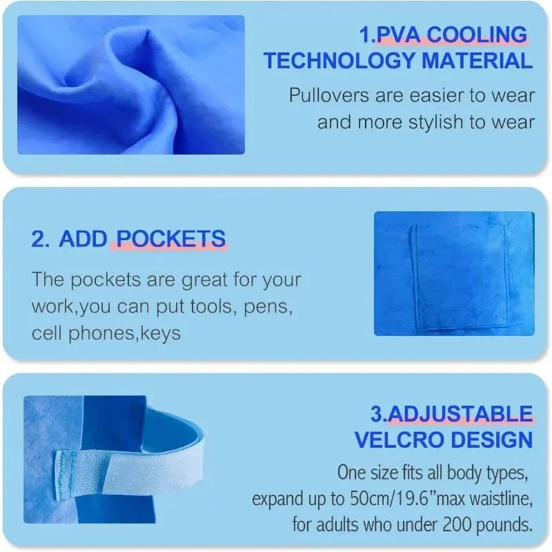 Cooling vest for refreshing comfort in summer heat