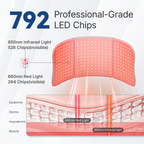 Almofada Grande de Terapia com Luz Vermelha – 792 LEDs, 36W para Alívio Total das Costas e Cintura
