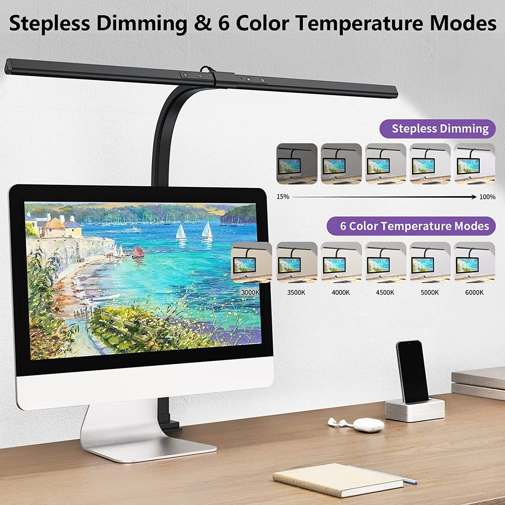 Lampa biurkowa LED NovaClamp do nowoczesnego domowego biura