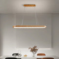 LumaWood LED Pendant Light With Wood Finish And Subtle Metal Accents