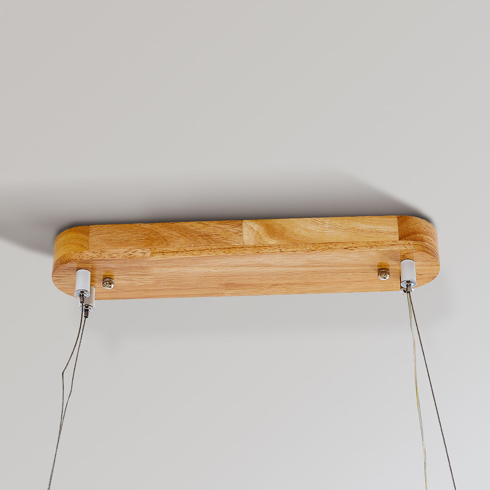 LumaWood LED Pendant Light With Wood Finish And Subtle Metal Accents