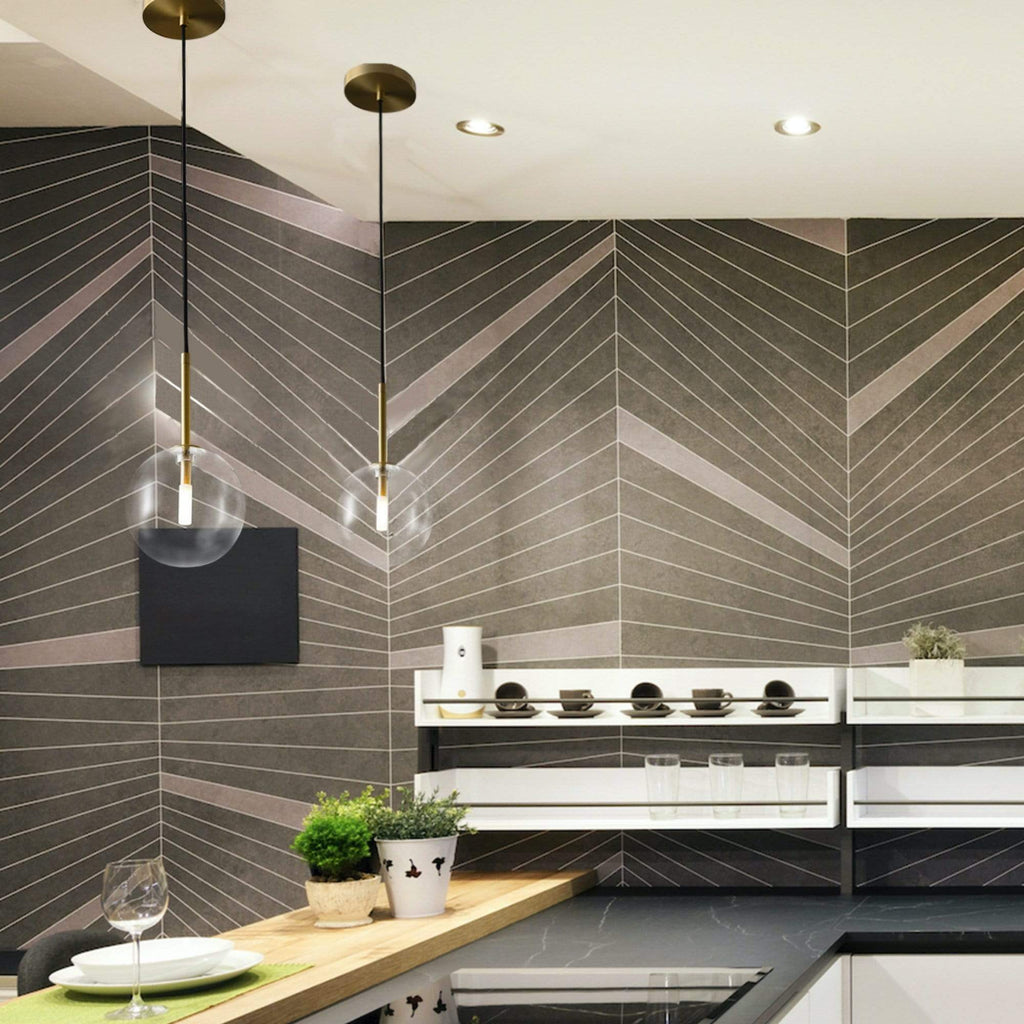 Aurelia Kugle Glas Loftlampe Middelalderinspireret