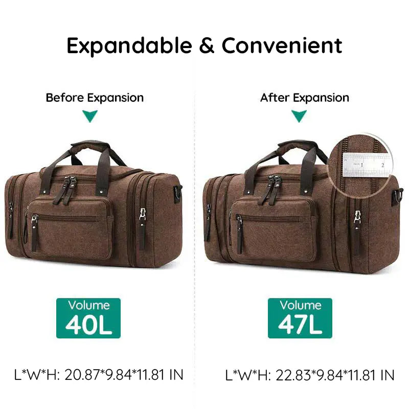 Beg Perjalanan Kain Kanvas Luas