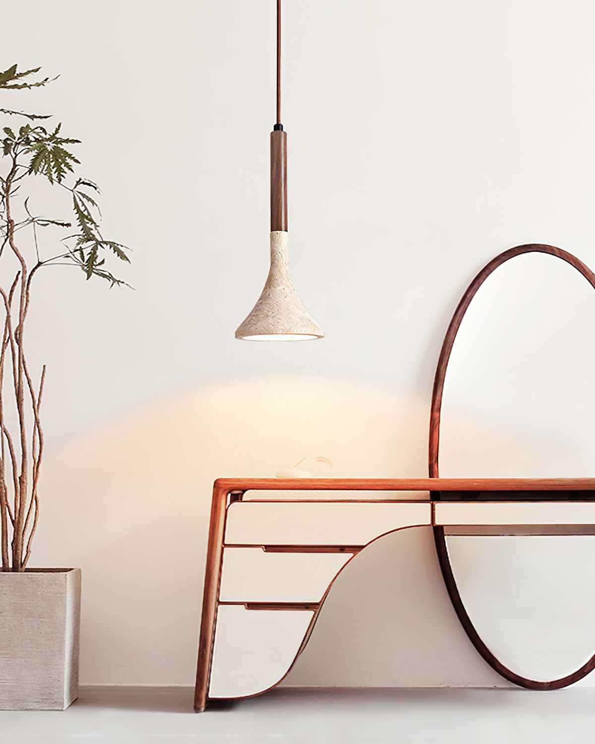 Ardena naturlig træ loftslampe minimalistisk