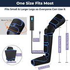 SolaraFlex Varme Benmassageapparat med 360 Graders Omslutning og Justerbare Velcroremme