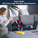 SolaraFlex Varme Benmassageapparat med 360 Graders Omslutning og Justerbare Velcroremme