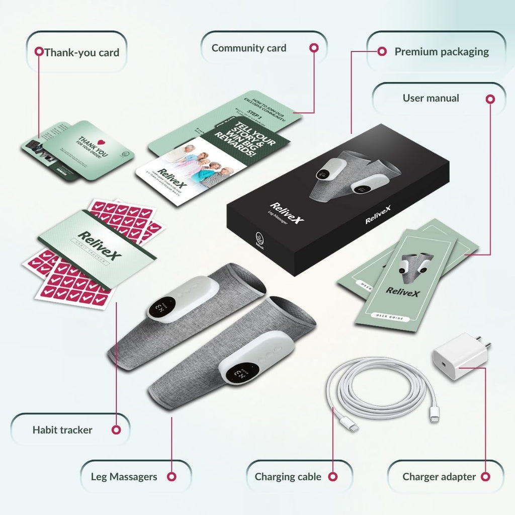 كورا فلو جهاز تدليك الساق 3 في 1 للتورم والدورة الدموية في المنزل