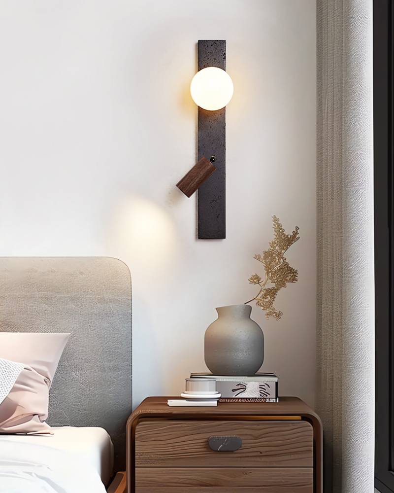 مصباح حائطي حديث قابل للتعديل مع ضوء زخرفي دوار