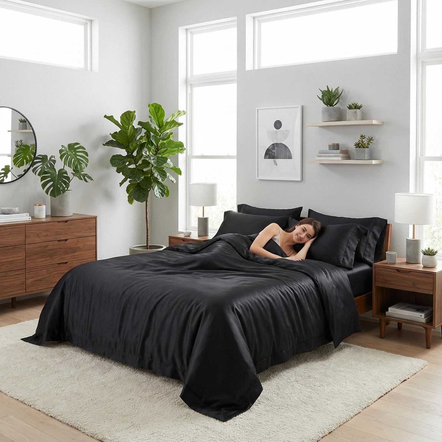 Aster Grå Blødt Dynebetræk Sæt Med Elegant Moderne Sengetøjsdesign