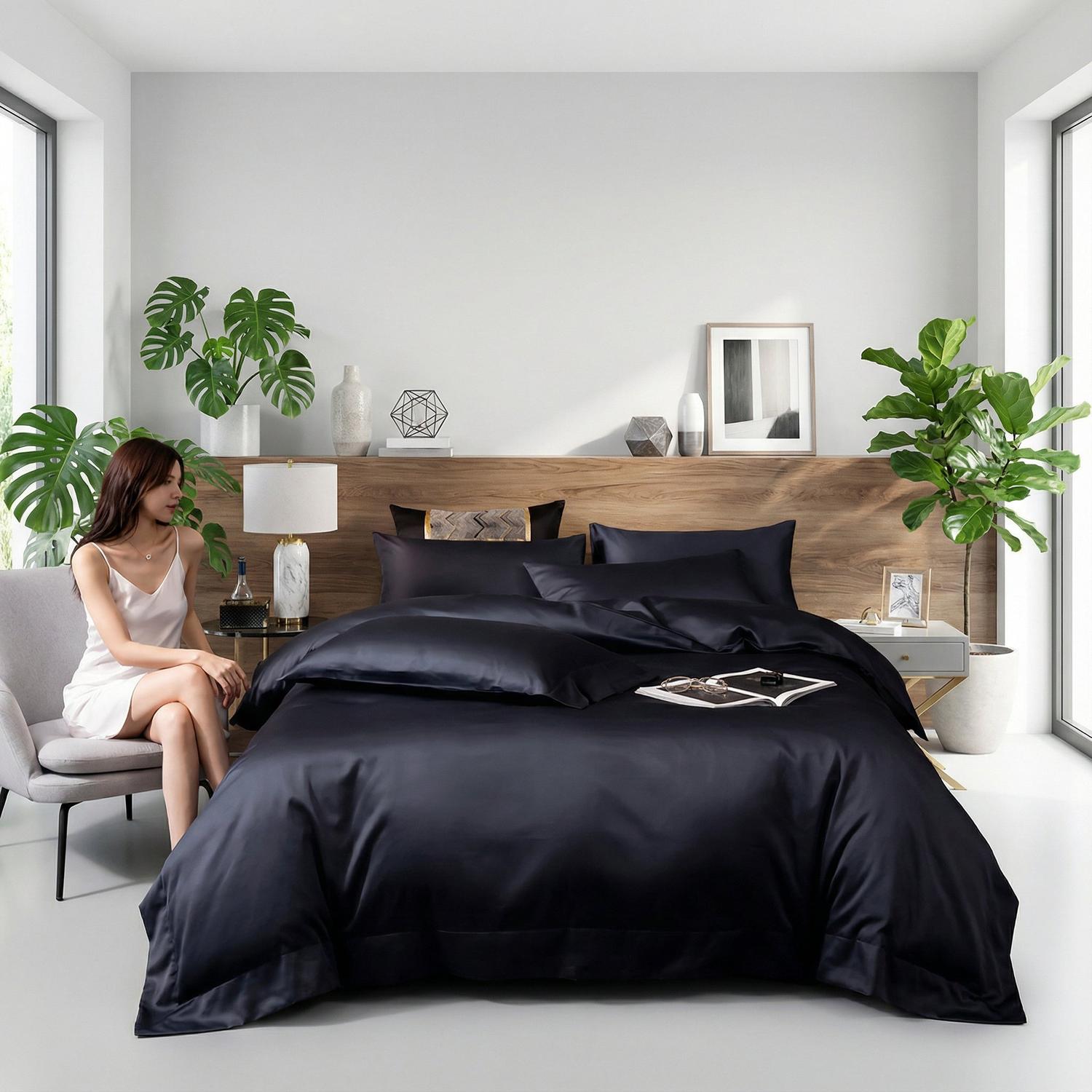 Aster Grå Blødt Dynebetræk Sæt Med Elegant Moderne Sengetøjsdesign