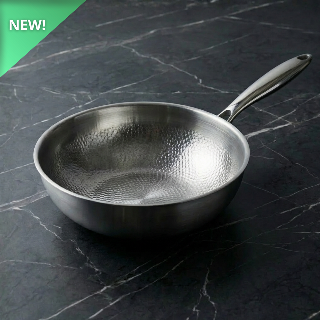 Pure titanium koekenpan, 32 34 36 cm ongecoat professioneel kookgerei