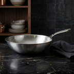Pure titanium koekenpan, 32 34 36 cm ongecoat professioneel kookgerei