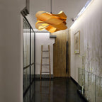 LumaOak håndlaget trestruktur hengelampe for stue