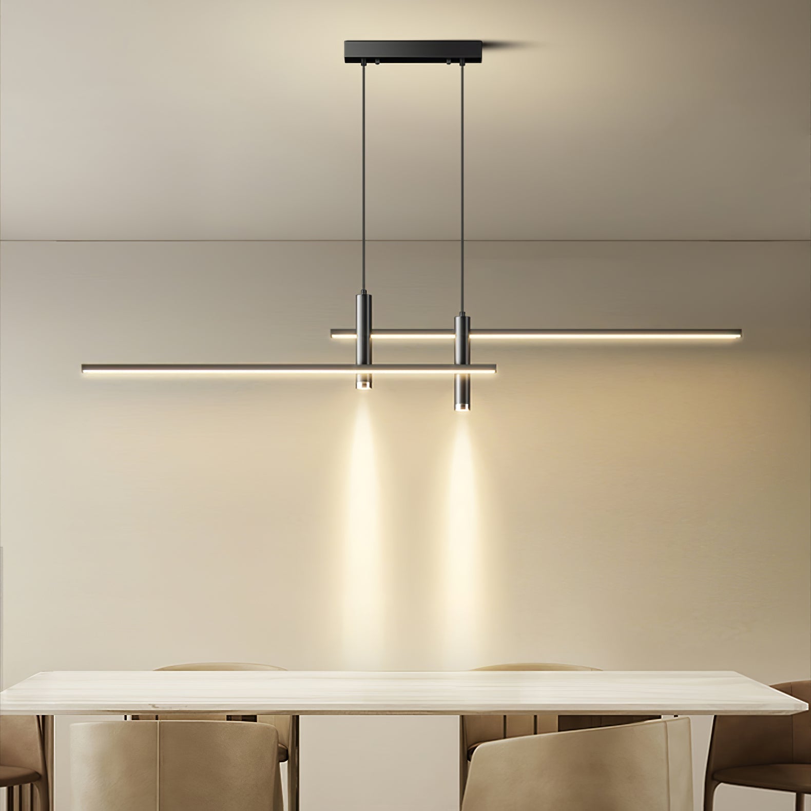 Nexa lineaire hanglamp voor moderne eetkamerverlichting
