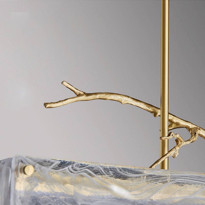 Aurora Glaslysekrone til Moderne Stemningsbelysning i Nutidige Rum