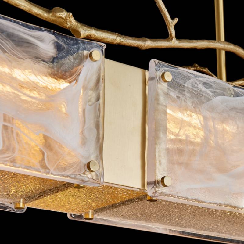 Aurora Glaslysekrone til Moderne Stemningsbelysning i Nutidige Rum