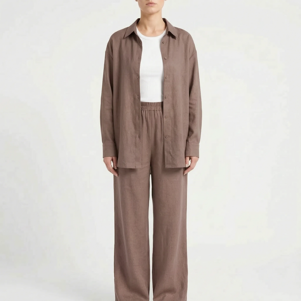 Loose-Fit Two-Piece Pants Set - Desiree