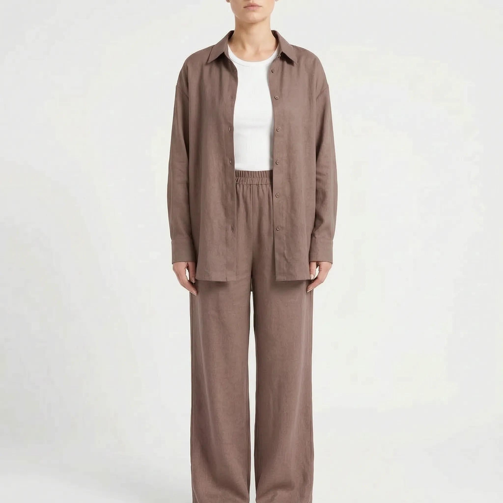 Loose-Fit Two-Piece Pants Set - Desiree