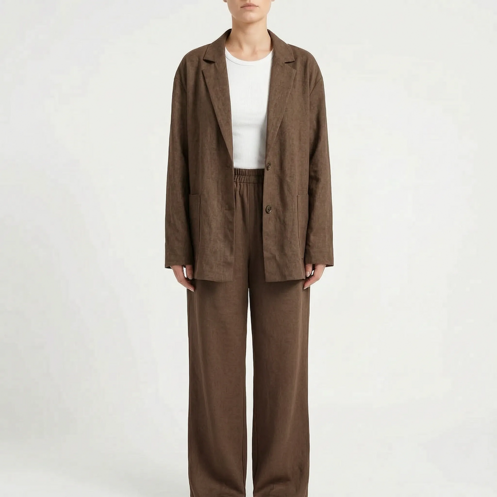 Loose-Fit Two-Piece Pants Set - Desiree