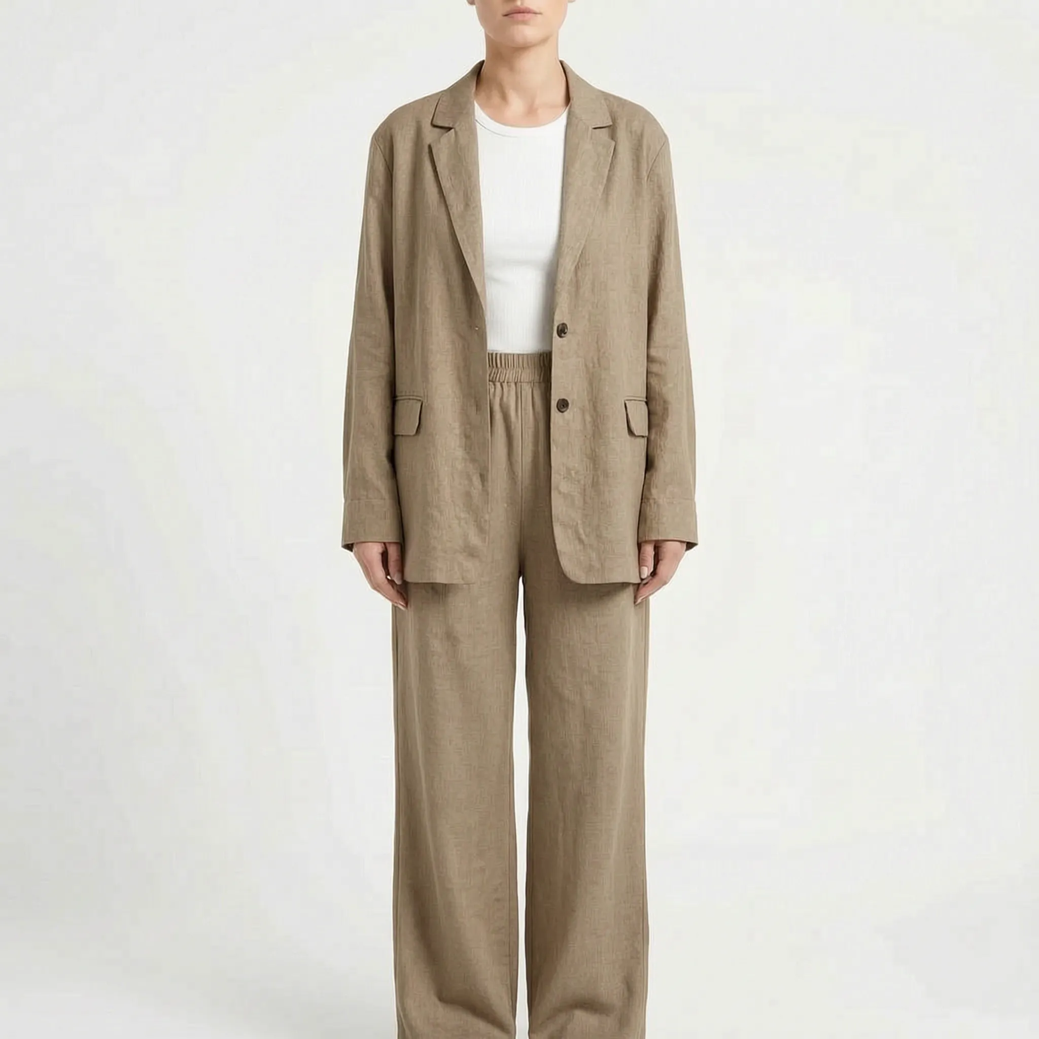 Loose-Fit Two-Piece Pants Set - Desiree