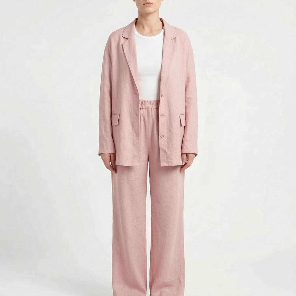 Loose-Fit Two-Piece Pants Set - Desiree