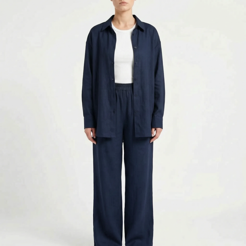 Loose-Fit Two-Piece Pants Set - Desiree