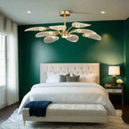 AuroraLuxe Elegant Guld Moderne Spisestue Lysekrone Lys