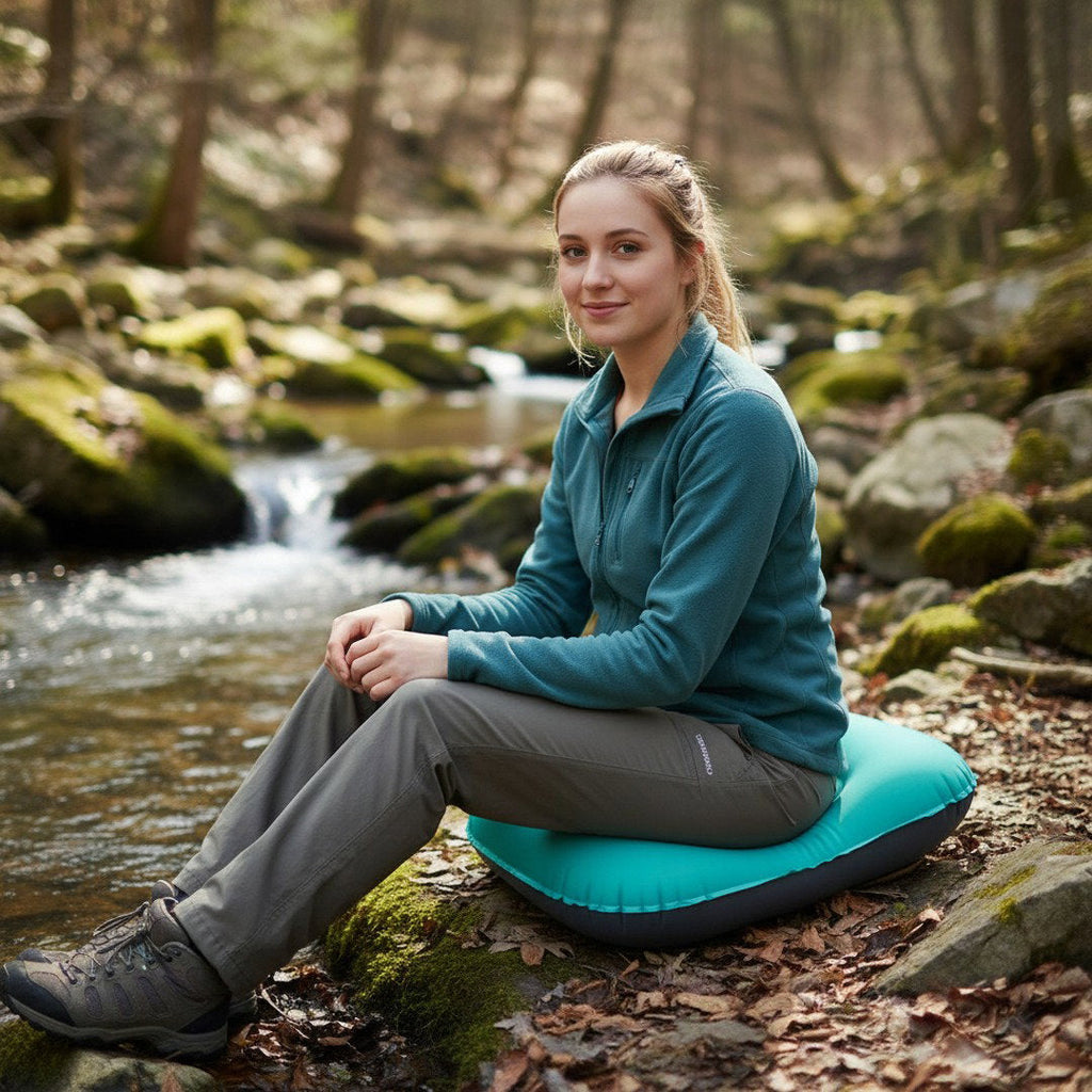 Perna de aer ergonomică pentru camping, confortabilă, ușoară și portabilă