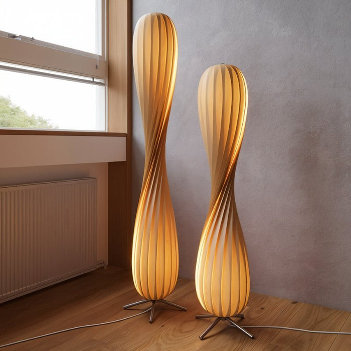 Lampă de podea Lumina Twist cu lumină LED liniștitoare pentru sufragerie și dormitor